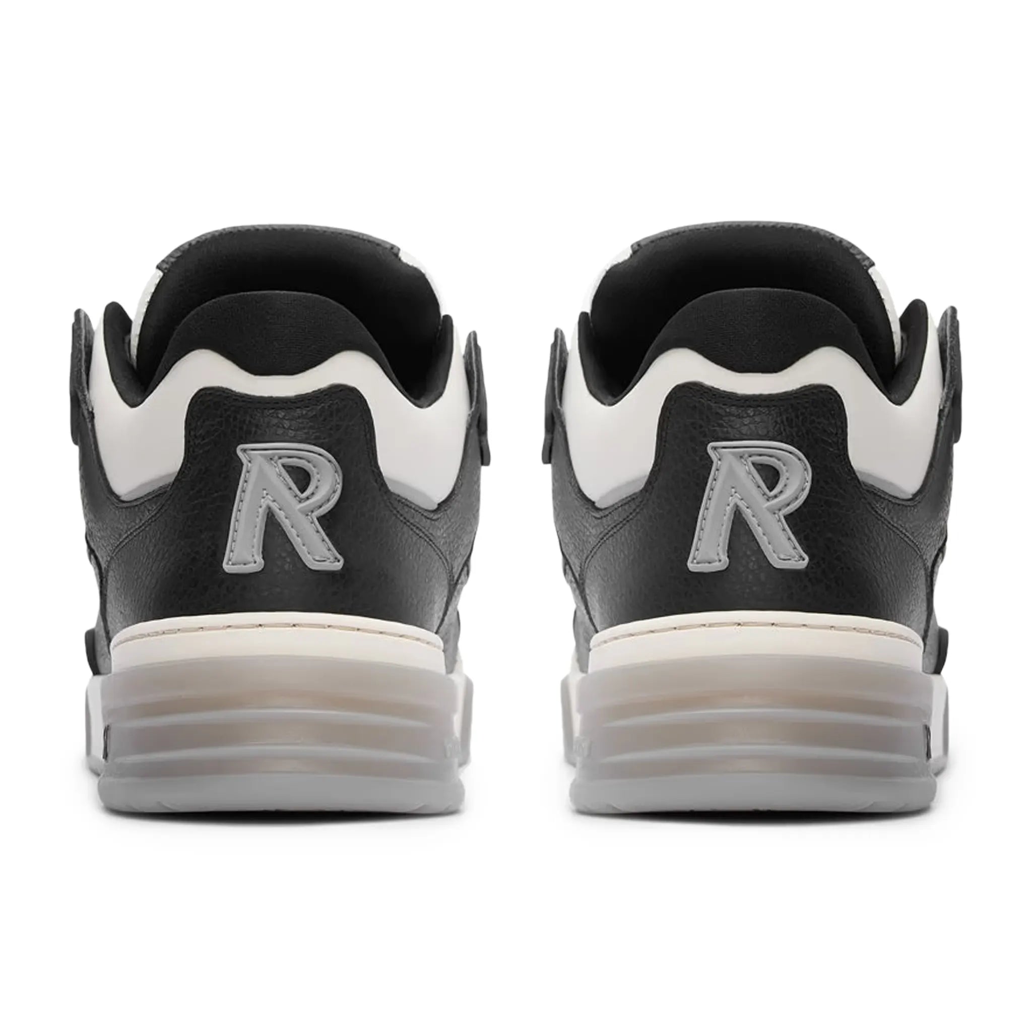 Back view of Represent Studio Black Vintage White Trainers MF9007-465
